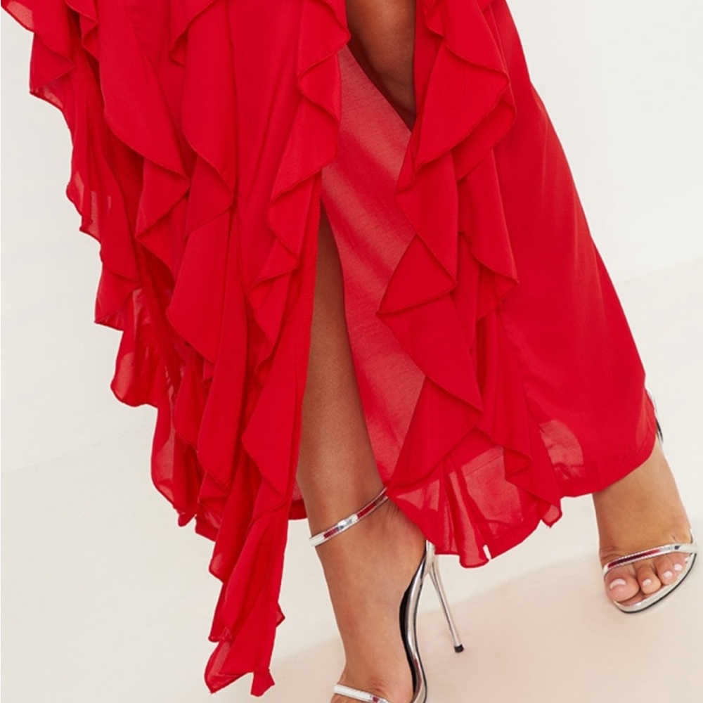 Red Ruffle Dress - Picture 5 of 5